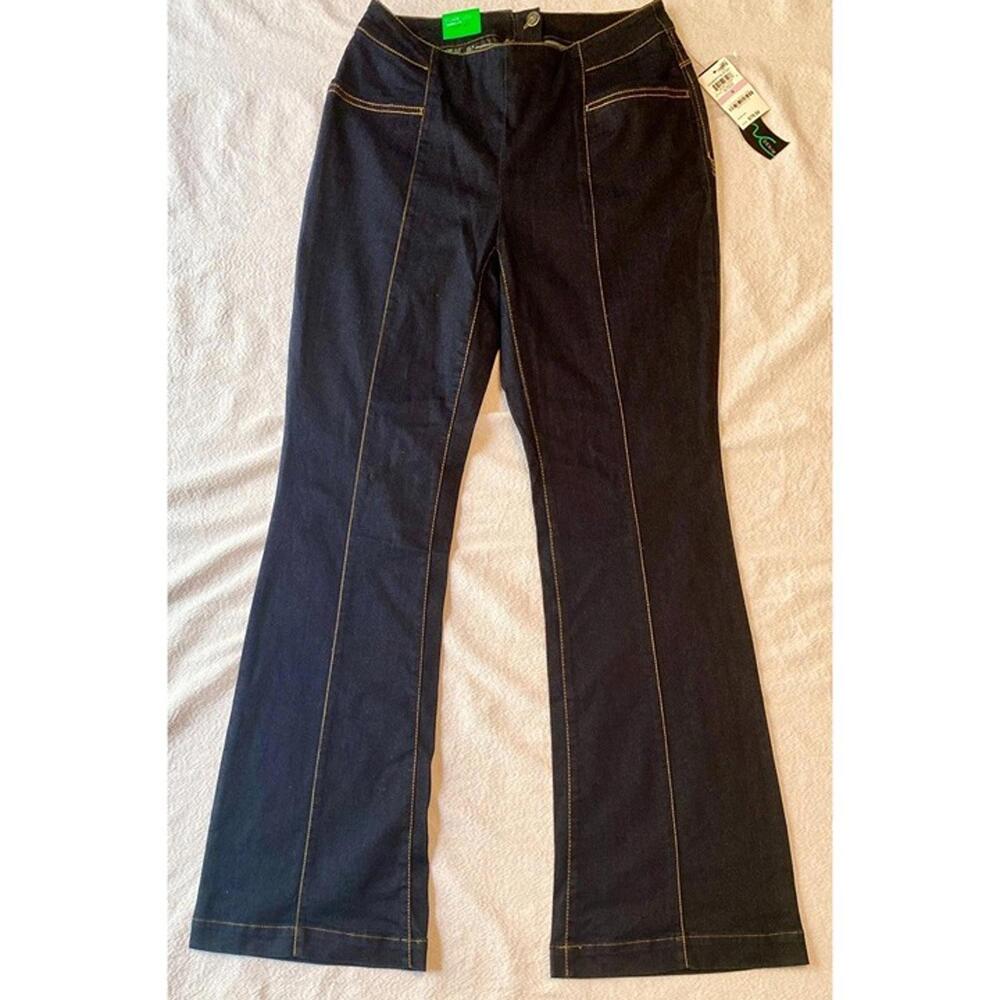 NWT INC international concepts flare leg curvy fit dark wash denim jeans